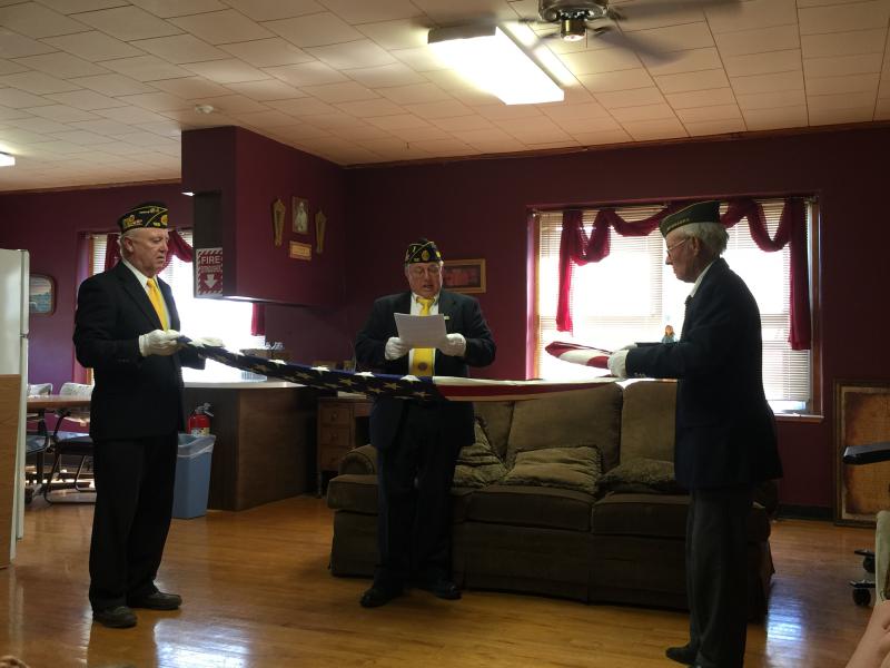 Post 122 Flag Folding Ceremony at St. Wenceslaus Catholic School in